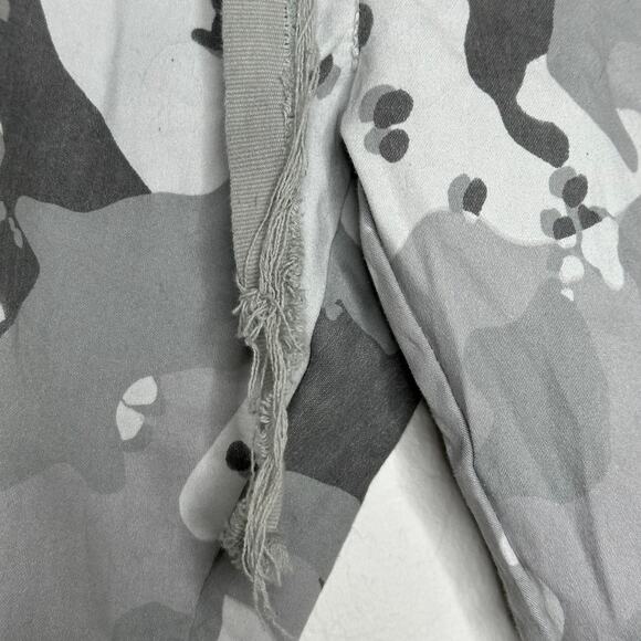 Y2K Brand Bazar Pull on Gray Camo Pants 8 S High Rise Retro Skater Streetwear - Picture 5 of 10